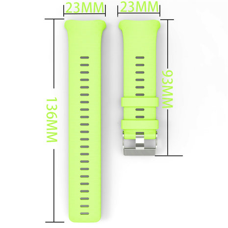 Strap-it® Strap-it Polar Vantage V siliconen bandje (lichtgroen)