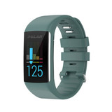 Strap-it® Polar A360 / A370 siliconen bandje (grijs/groen)