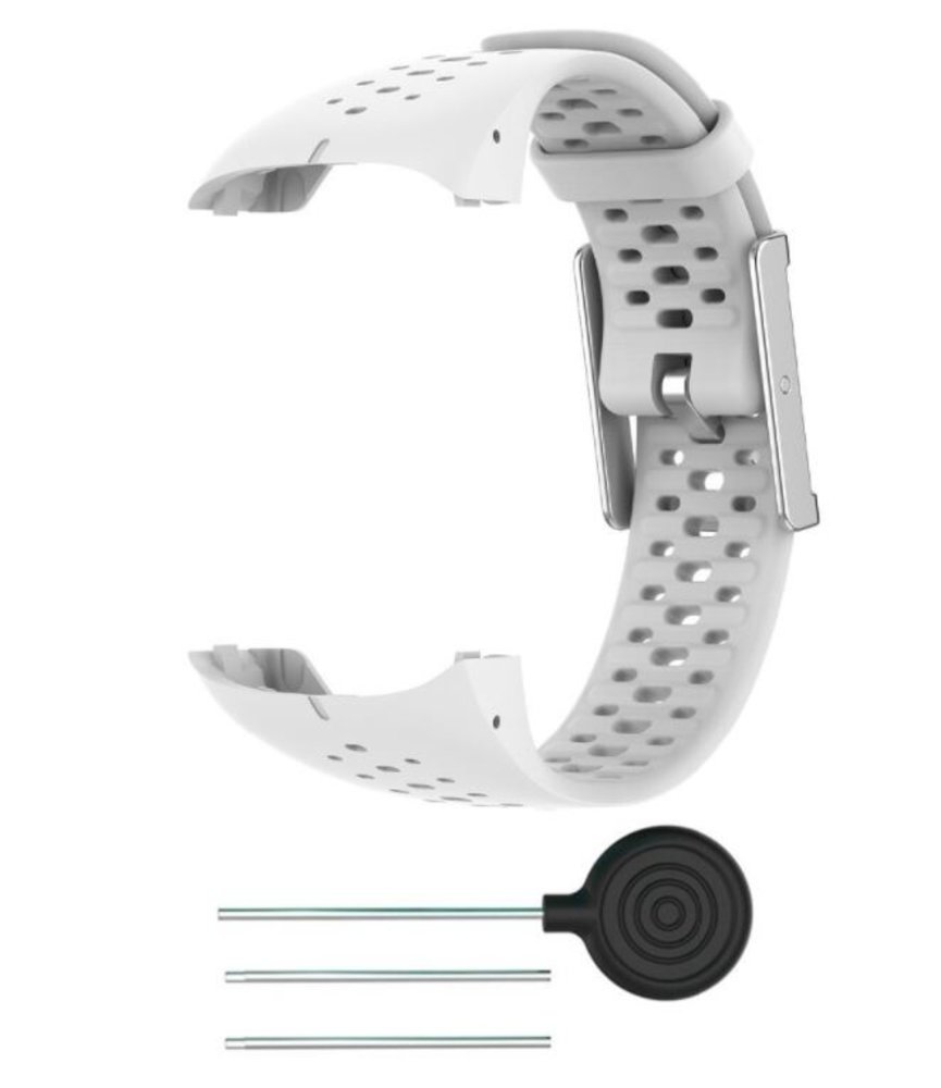 Strap-it® Strap-it Polar M400 / M430 siliconen bandje (wit)