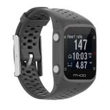 Strap-it® Polar M400 / M430 siliconen bandje (donkergrijs)