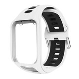 Strap-it® TomTom Spark sport gesp bandje (wit/zwart)