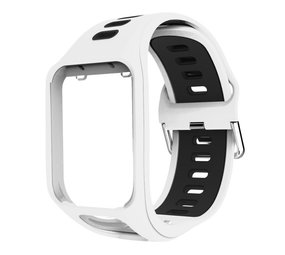 Strap-it® TomTom Spark sport gesp bandje (wit/zwart)