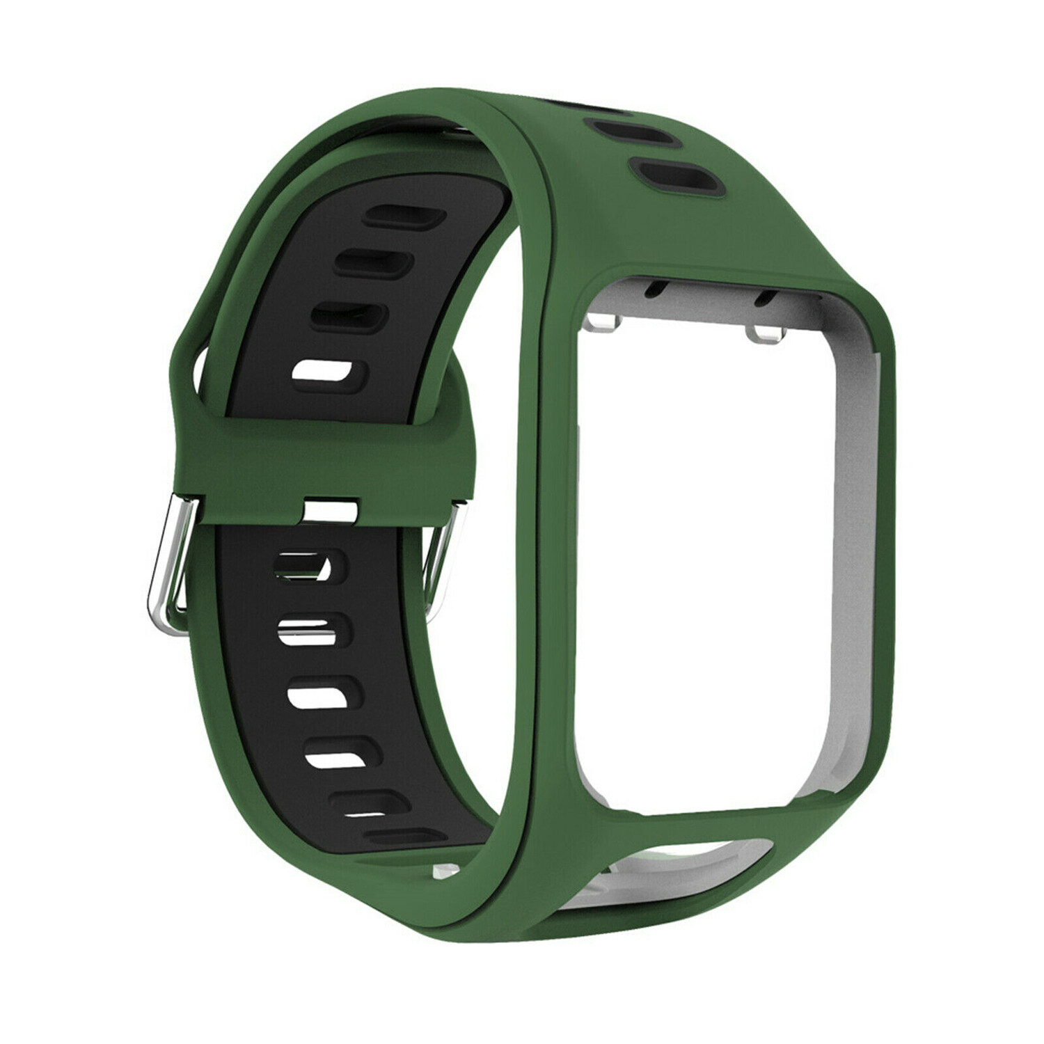 Strap it Strap it TomTom Adventurer sport gesp bandje groen zwart