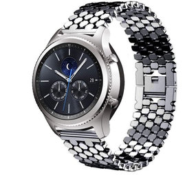 Strap-it® Samsung Gear S3 stalen vis band (zwart) Strap-it® Samsung Gear S3 stalen vis band (zwart)