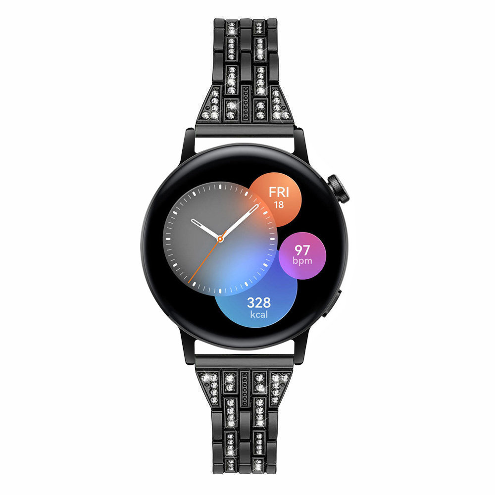 Strap-it® Strap-it Black Diamond Huawei Watch GT 3 42mm bandje