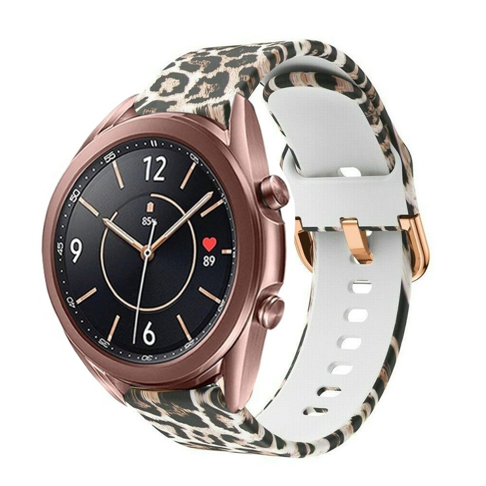 Strap-it® Strap-it Lucky Leopard Samsung Galaxy Watch 3 41mm bandje Strap-it® Strap-it Lucky Leopard Samsung Galaxy Watch 3 41mm bandje