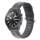 Strap-it® Strap-it Samsung Galaxy Watch 3 45mm leren bandje (donkergrijs)