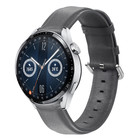 Strap-it® Strap-it Huawei Watch GT 3 46mm leren bandje (donkergrijs)