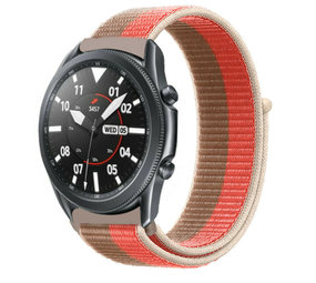 Strap-it® Samsung Galaxy Watch 3 45mm nylon band (pink pomelo)