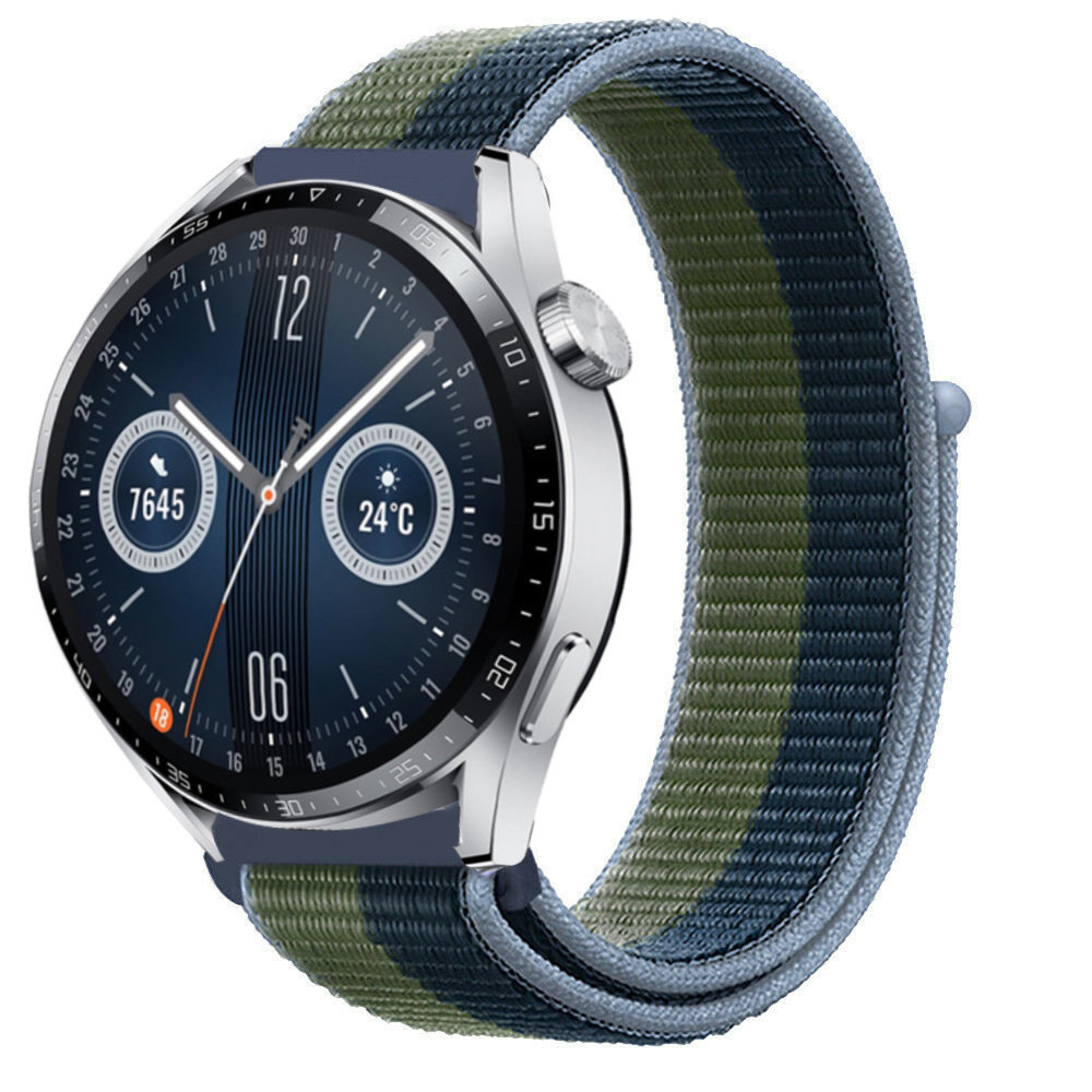 Strap-it® Strap-it Huawei Watch GT 3 46mm nylon band (moss green) Strap-it® Strap-it Huawei Watch GT 3 46mm nylon band (moss green)