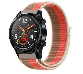 Strap-it® Huawei Watch GT 2 nylon band (pink pomelo) Strap-it® Huawei Watch GT 2 nylon band (pink pomelo)