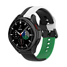 Strap-it® Strap-it Samsung Galaxy Watch 4 Classic 46mm triple sport band (zwart-wit-groen) Strap-it® Strap-it Samsung Galaxy Watch 4 Classic 46mm triple sport band (zwart-wit-groen)
