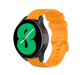 Strap-it® Samsung Galaxy Watch 4 44mm Luxe Siliconen bandje (oranje)