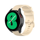 Strap-it® Strap-it Samsung Galaxy Watch 4 44mm Luxe Siliconen bandje (beige)