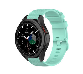 Strap-it® Samsung Galaxy Watch 4 Classic 42mm Luxe Siliconen bandje (aqua) Strap-it® Samsung Galaxy Watch 4 Classic 42mm Luxe Siliconen bandje (aqua)