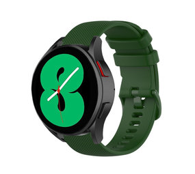 Strap-it® Samsung Galaxy Watch 4 40mm Luxe Siliconen bandje (legergroen)