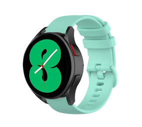 Strap-it® Samsung Galaxy Watch 4 40mm Luxe Siliconen bandje (aqua)