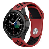 Strap-it® Samsung Galaxy Watch 4 Classic 46mm sport band (rood/zwart)