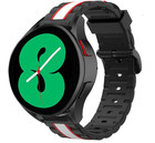 Strap-it® Strap-it Samsung Galaxy Watch 4 44mm Special Edition Band (zwart/wit)