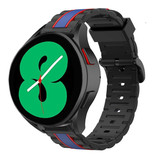 Strap-it® Samsung Galaxy Watch 4 44mm Special Edition Band (zwart/blauw)