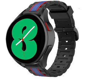Strap-it® Samsung Galaxy Watch 4 44mm Special Edition Band (zwart/blauw)