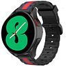 Strap-it® Strap-it Samsung Galaxy Watch 4 44mm Special Edition Band (zwart/rood) Strap-it® Strap-it Samsung Galaxy Watch 4 44mm Special Edition Band (zwart/rood)