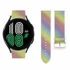 Strap-it® Strap-it Samsung Galaxy Watch 4 40mm leren glitter bandje (regenboog)