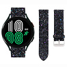 Strap-it® Strap-it Samsung Galaxy Watch 4 44mm leren glitter bandje (zwart) Strap-it® Strap-it Samsung Galaxy Watch 4 44mm leren glitter bandje (zwart)