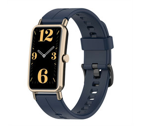 Strap-it® Huawei Watch Fit Mini siliconen bandje (donkerblauw)