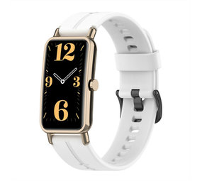 Strap-it® Huawei Watch Fit Mini siliconen bandje (wit)