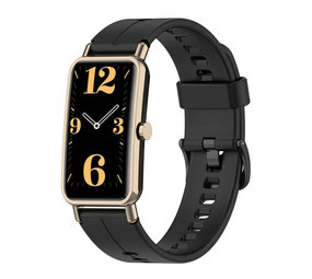 Strap-it® Huawei Watch Fit Mini siliconen bandje (zwart)