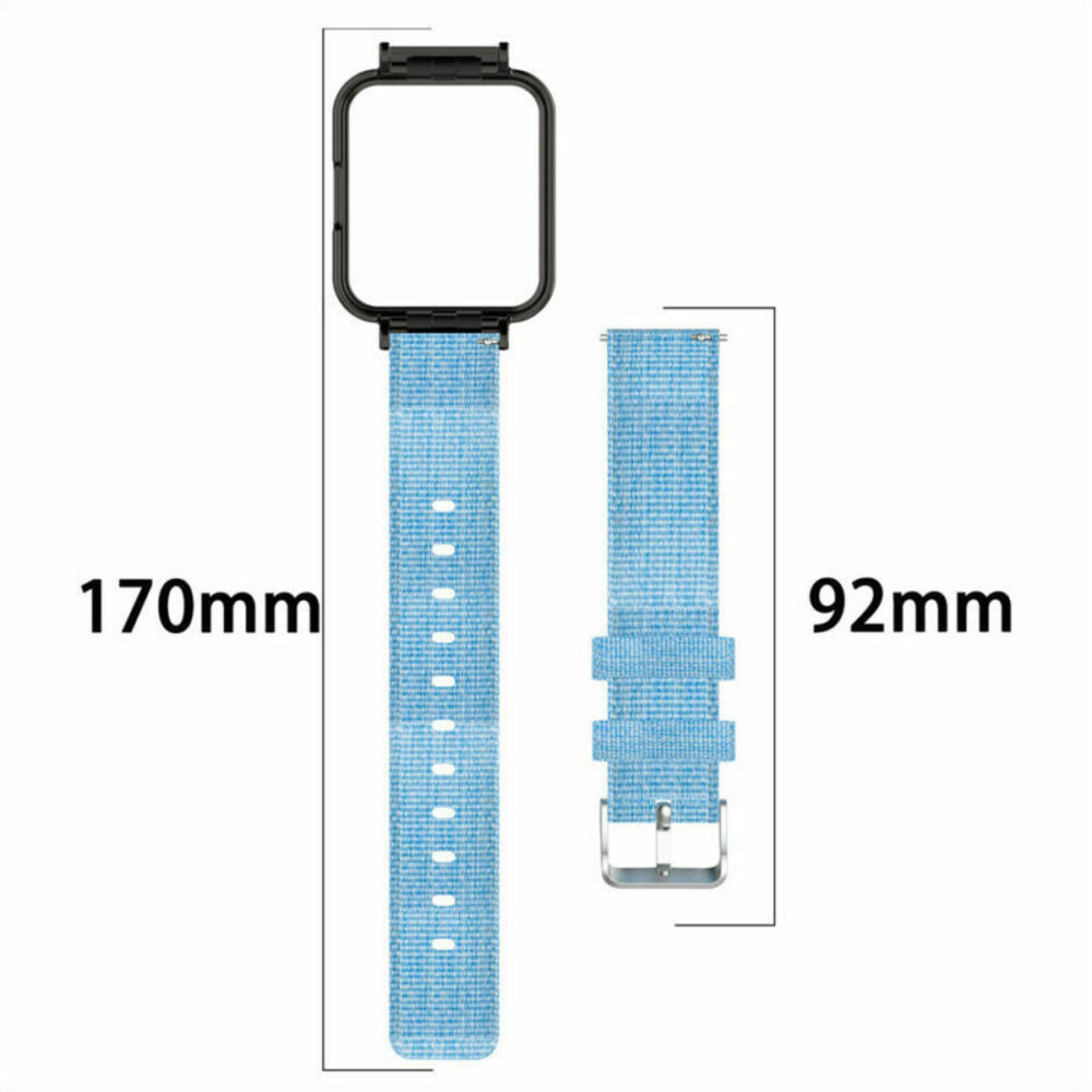 Strap-it® Strap-it Redmi Watch 2 Lite nylon gesp bandje (blauw)
