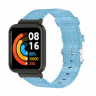 Strap-it® Strap-it Redmi Watch 2 Lite nylon gesp bandje (blauw)