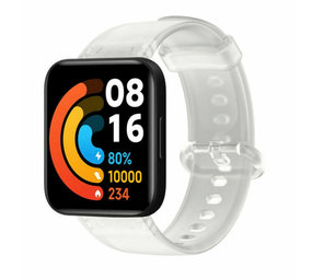 Strap-it® Redmi Watch 2 (Lite) clear silicone band (wit)