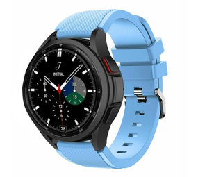 Strap-it® Samsung Galaxy Watch 4 Classic 46mm siliconen bandje (zandblauw)