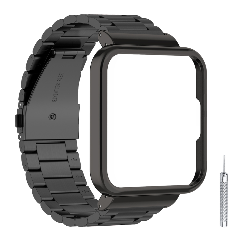Strap-it® Strap-it Redmi Watch 2 Lite stalen band (zwart)