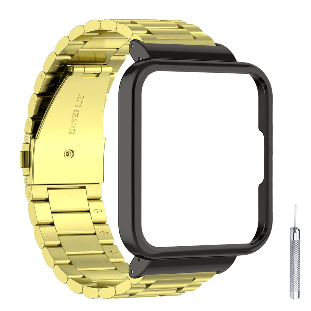 Strap-it® Strap-it Redmi Watch 2 Lite stalen band (goud) Strap-it® Strap-it Redmi Watch 2 Lite stalen band (goud)