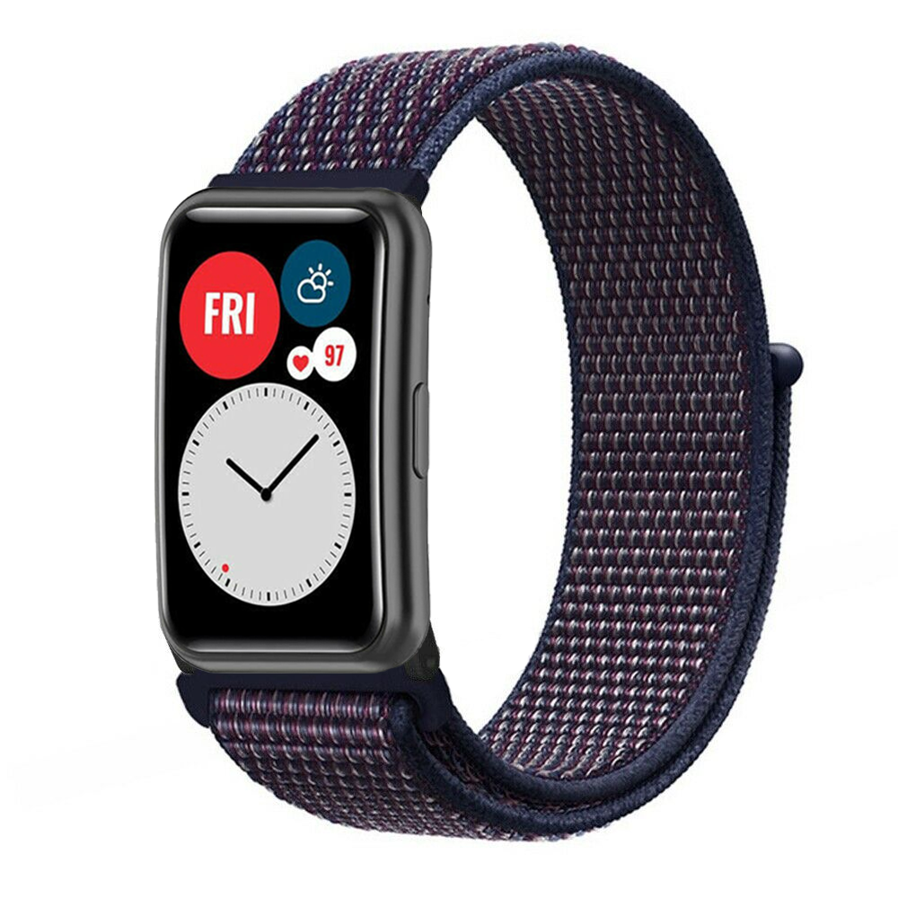 Strap-it® Strap-it Huawei Watch Fit nylon bandje (indigo blauw)