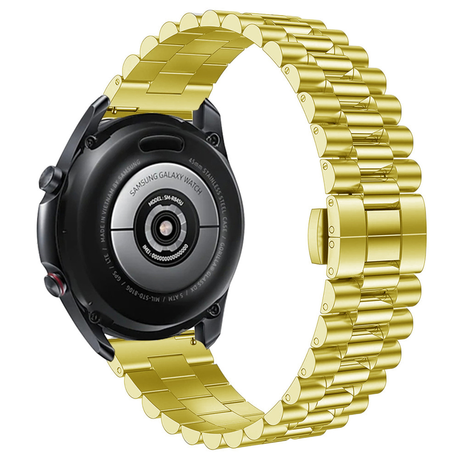 Samsung Galaxy Watch 4 40mm Presidential stalen band (goud) -  Smartwatchbanden.nl