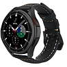Strap-it® Strap-it Samsung Galaxy Watch 4 Classic 46mm leren bandje (zwart) Strap-it® Strap-it Samsung Galaxy Watch 4 Classic 46mm leren bandje (zwart)