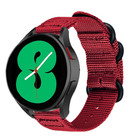 Strap-it® Strap-it Samsung Galaxy Watch 4 - 40mm nylon gesp band (rood)