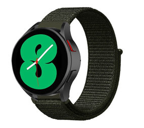 Strap-it® Samsung Galaxy Watch 4 - 40mm nylon band (donkergroen) Strap-it® Samsung Galaxy Watch 4 - 40mm nylon band (donkergroen)