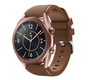 Strap-it® Samsung Galaxy Watch 3 - 41mm siliconen bandje (koffiebruin)