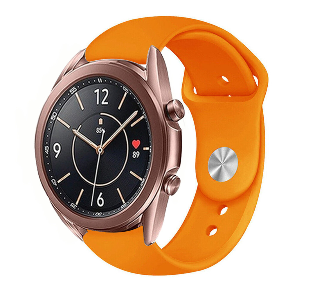 Strap-it® Strap-it Samsung Galaxy Watch 3 - 41mm sport band (oranje) Strap-it® Strap-it Samsung Galaxy Watch 3 - 41mm sport band (oranje)