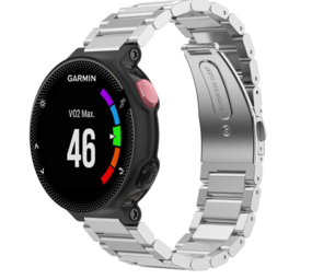 Strap-it® Garmin Forerunner 235 stalen bandje (zilver) Strap-it® Garmin Forerunner 235 stalen bandje (zilver)