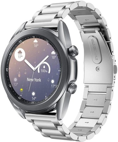 Strap-it® Strap-it Samsung Galaxy Watch 3 41mm titanium bandje (zilver)
