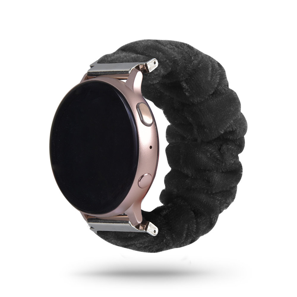 Strap-it® Strap-it Samsung Galaxy Watch 4-44mm Scrunchie bandje (zwart)