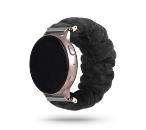 Strap-it® Samsung Galaxy Watch 4-44mm Scrunchie bandje (zwart)