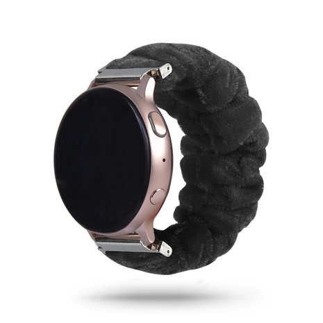 Strap-it® Strap-it Samsung Galaxy Watch 4-44mm Scrunchie bandje (zwart)