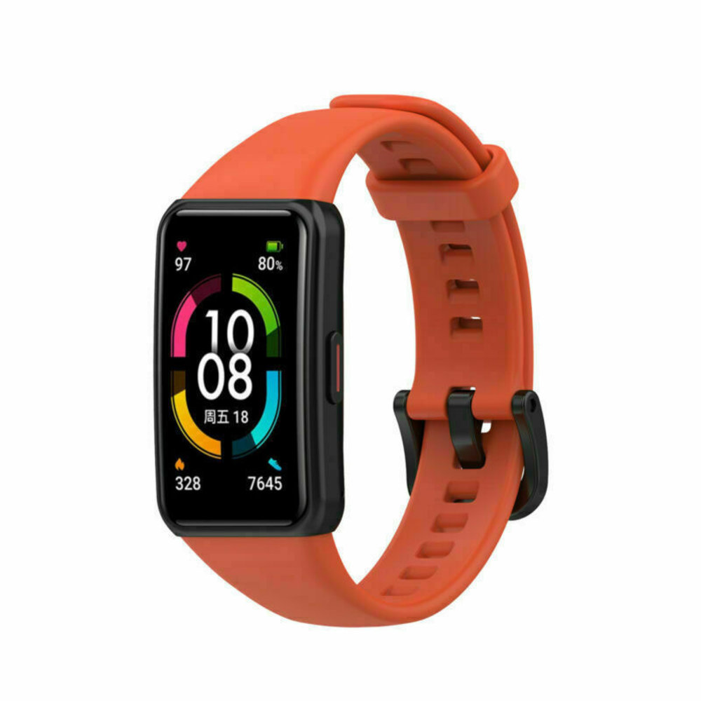 Honor Band 6 siliconen bandje (donker oranje) - Smartwatchbanden.nl